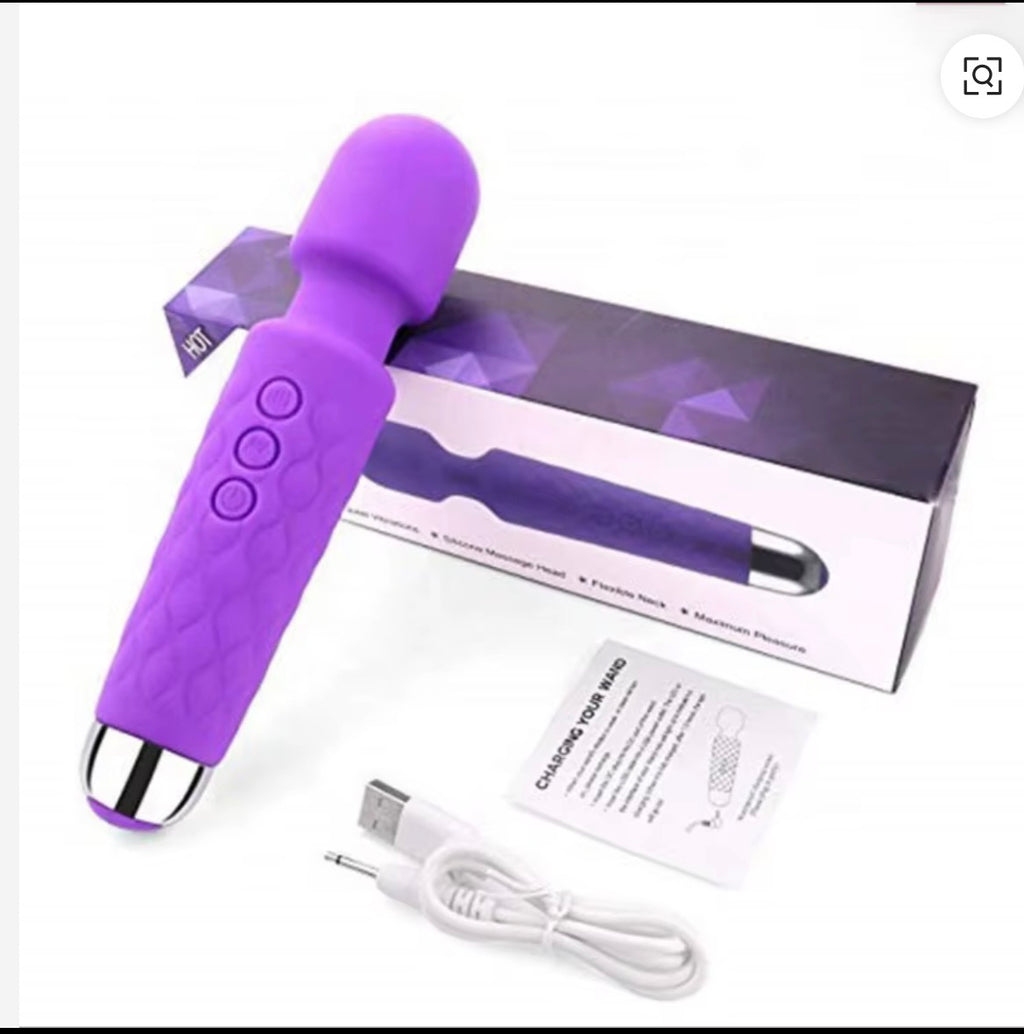 20 Speed  Wireless Wand Rechargeable Massager purple