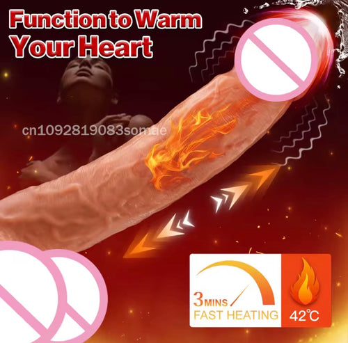 8" Vibrator Sex Toy Powerful Speeds, Vibrating Dildo Penis Realist, Suction Cup